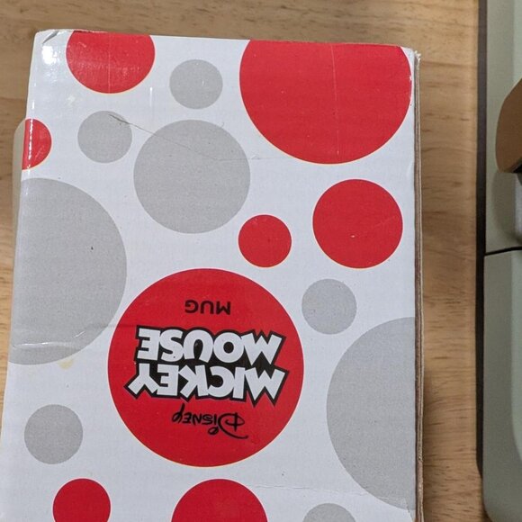 MICKEY & MINNIE MOUSE BEIGE COFFEE CUP MUG Jerry Leigh NIB - Picture 7 of 9